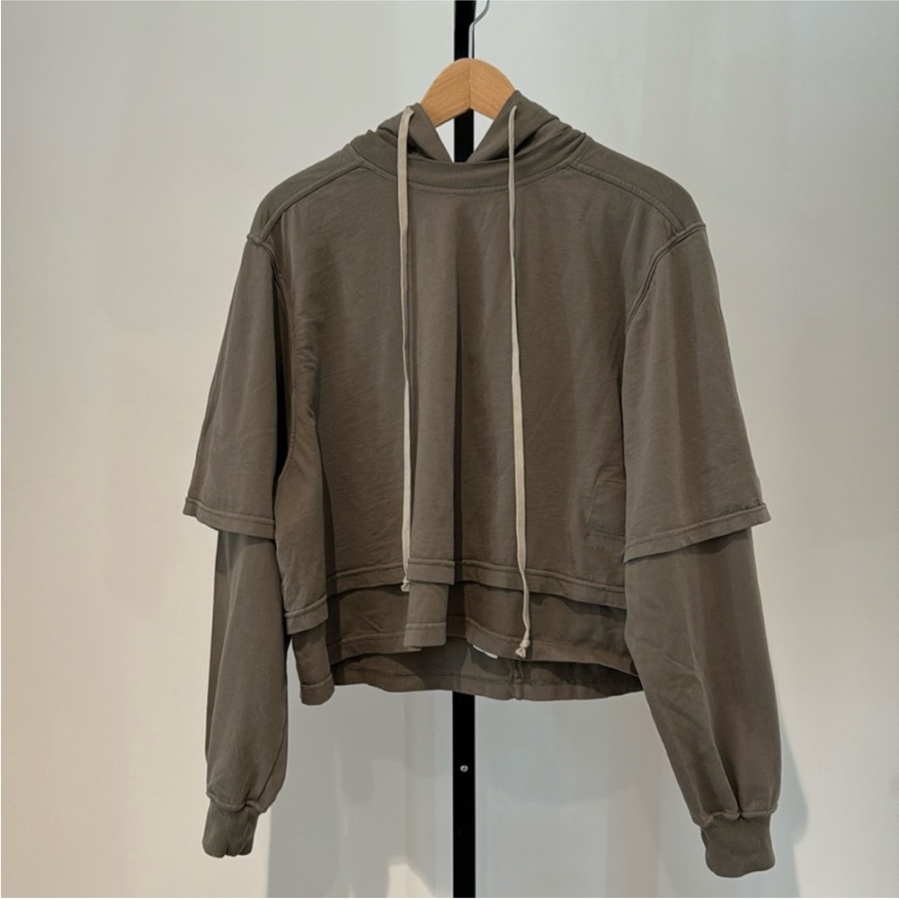 Rick owens layered hoodie
